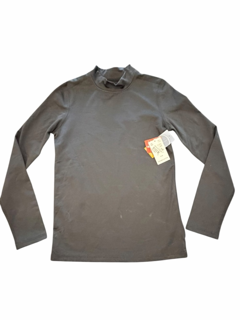Jockey Sport Black Mock Neck Long Sleeve Athletic Top Women’s Compression Medium